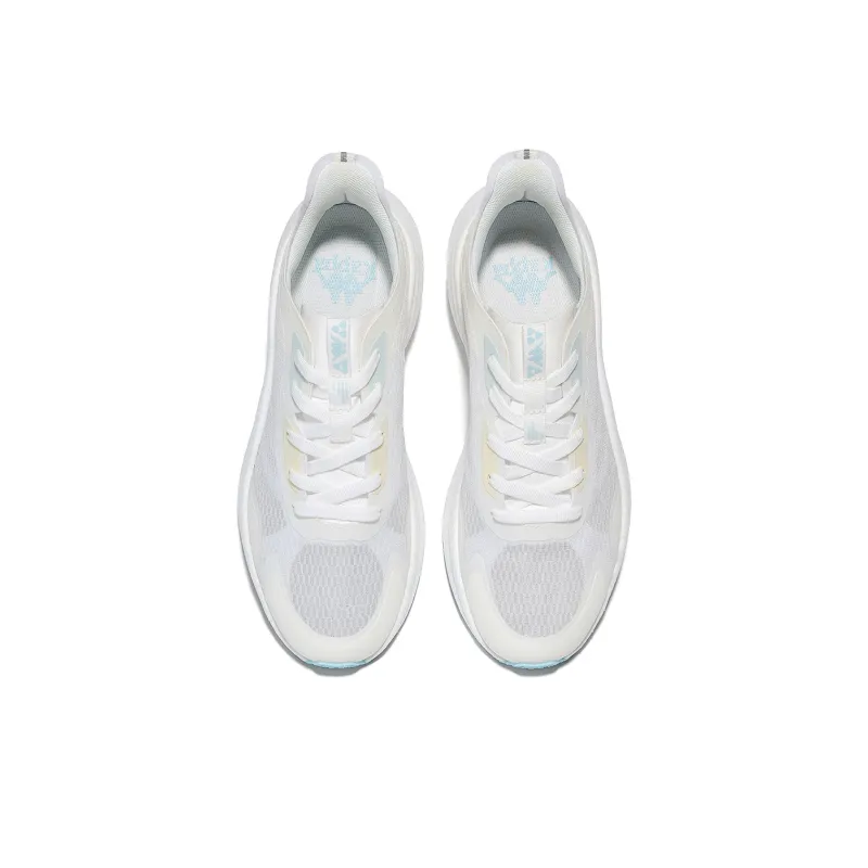 Kappa Anti-Slip Wear-Resistant Breathable Lightweight Low-Top Running Shoes Unisex Classic White-4