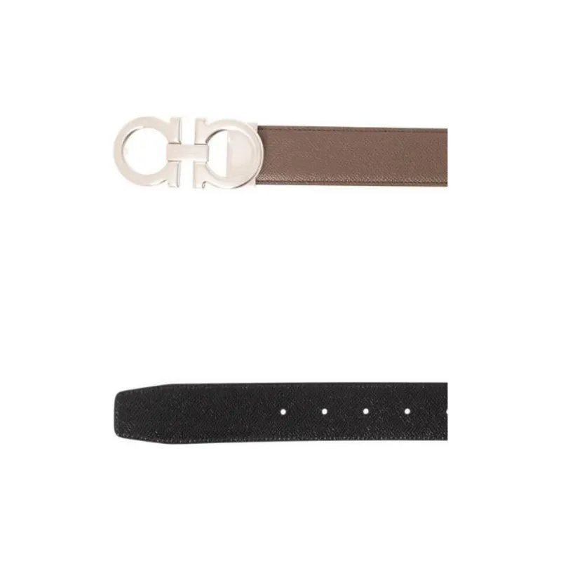 Ferragamo Logo Plaque Reversible Buckle Belt-2