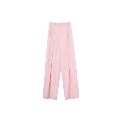 Roselingling Casual Pants Women's Bouquets Light Pink