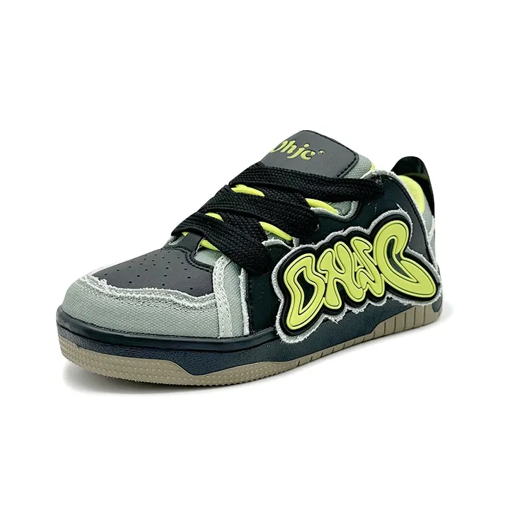 OHJC Denim Collection Slip-Resistant Cushioning Wear-Resistant Lightweight Low-Top Skateboard Shoes Unisex-7
