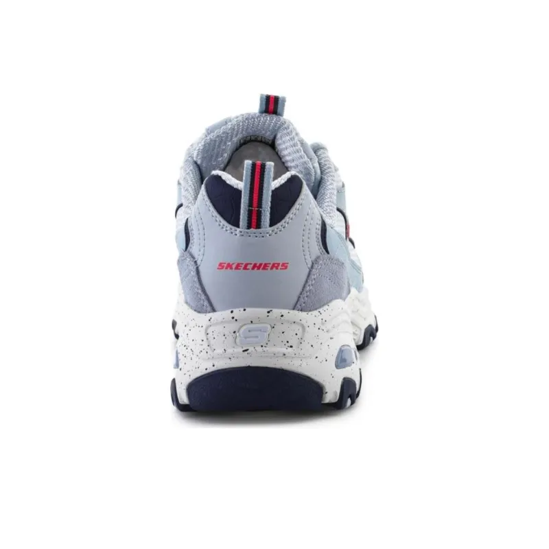 Skechers DLITES Cushioning Height Increasing Breathable Low Top Chunky Sneakers Women's Blue-3