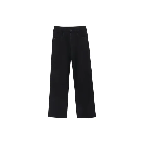 QUIET ANGEL Jeans Women's Black Thick Fleece