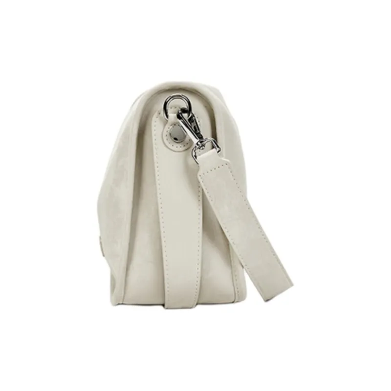 ST&SAT Cow Leather Shoulder Bag, Crossbody Bag, Handbag Medium Size Women's Elegant White-3