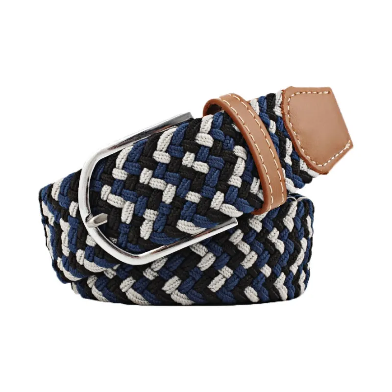Mulinsen Canvas Elastic Casual Stretch Pin Buckle Woven Belt Unisex-21