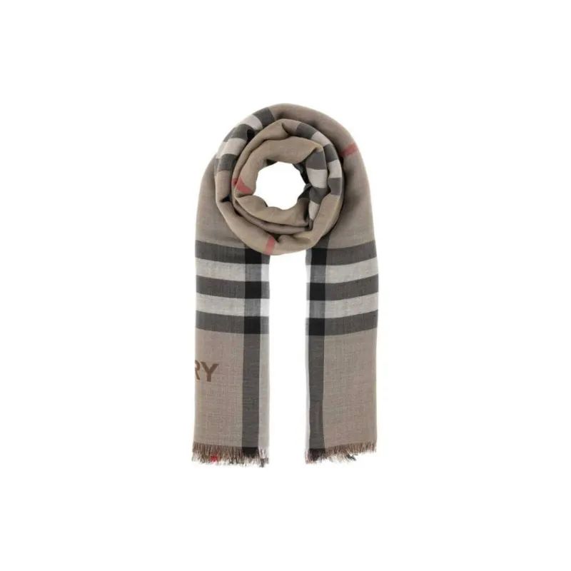 Burberry Check print Wool silk Scarf-0
