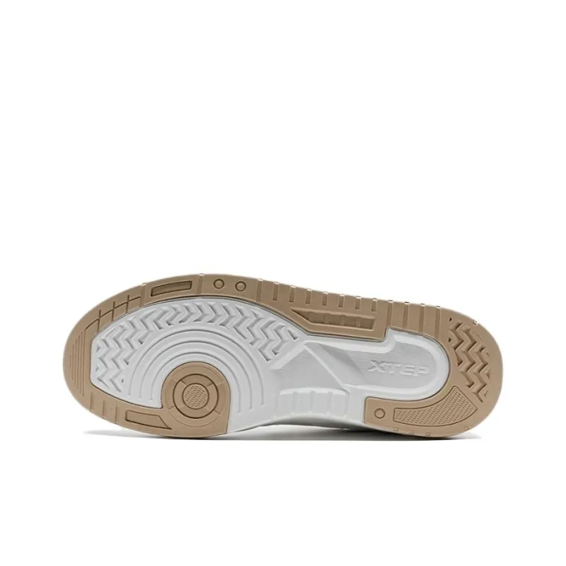 XTEP Kailang Lite Anti Slip Wear Resistant Low Top Skateboard Shoes Men's White Gray Yellow-5