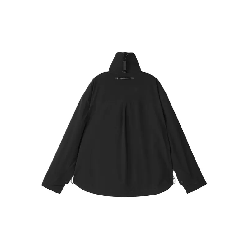 NORVINCY Outerwear Trendy Brand Half Open Collar Without Hood Sweatshirt Unisex-1