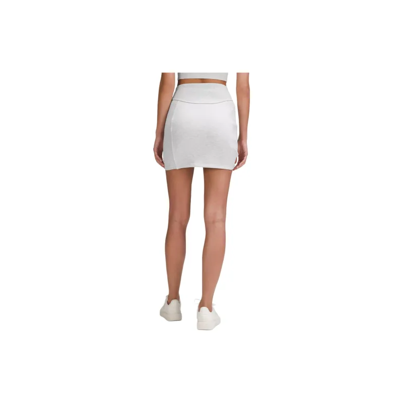 Lululemon Scuba Series Casual Short Skirts Women's Gray White-2