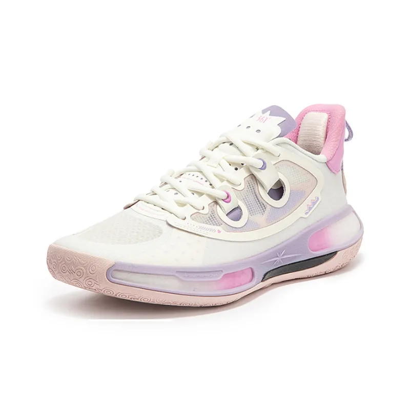 361° Super Nova 2.0 PRO Basketball Shoes Men Low Top Feather White/Digital Lavender-1