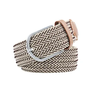 Mulinsen Canvas Elastic Casual Stretch Pin Buckle Woven Belt Unisex