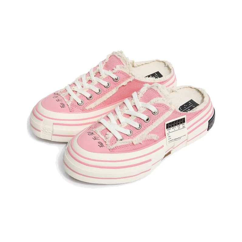 VESSEL G.O.P.Slip On Pink Low Top Skateboard Shoes Unisex Light Pink Color Changing-4
