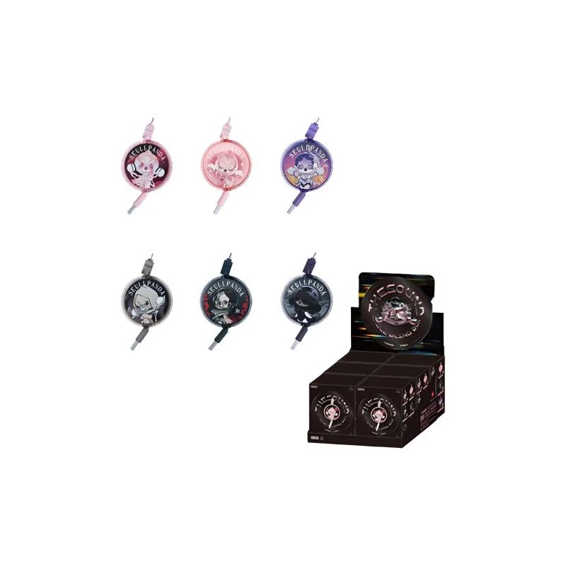 POP MART Skullpanda Sound Collection Cable Blind Box Products Single Mystery Box/Full Box 6 Pcs-0
