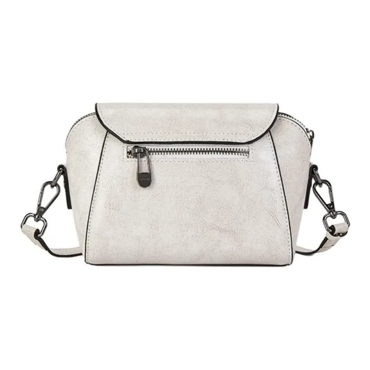 ST&SAT Cow Leather Crossbody Bag Shoulder Bag Small Size Women's Elegant White/Coffee/Elegant Black-3