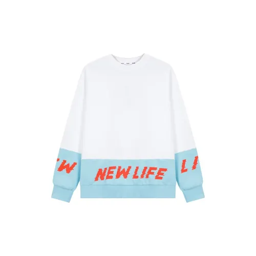 QIAODAN Sweatshirts Men Jordan White/Sky Blue