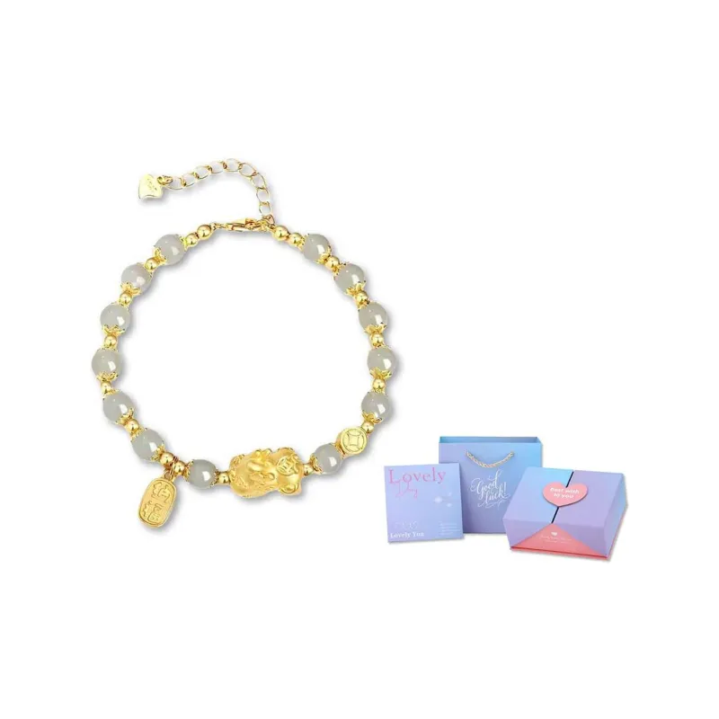 Bailijin Bracelets Pale Greenish White Jade Unisex-3