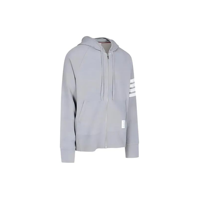 THOM BROWNE 4 Bar Zipped Hoodie-1