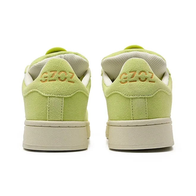 GZOZ Slip Resistant Cushioning Wear Resistant Low Top Skateboard Shoes Unisex Neon Yellow-3