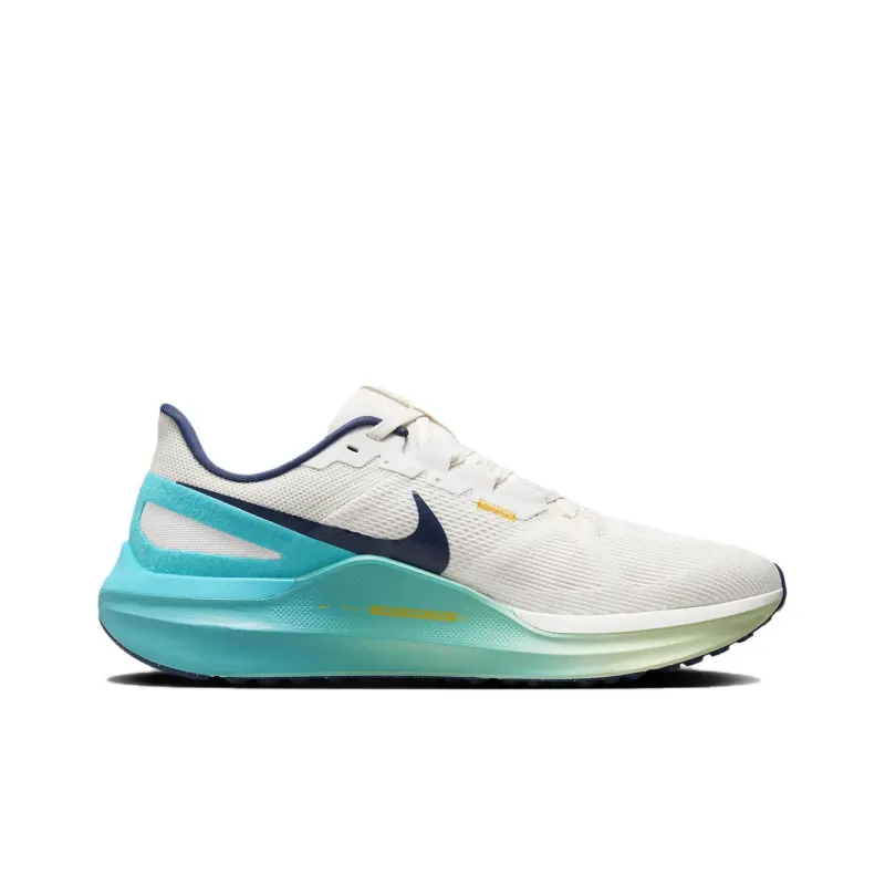 Nike Zoom Structure 25 Slip Resistant Breathable Low Top Casual Running Shoes Men's White Cyan-1