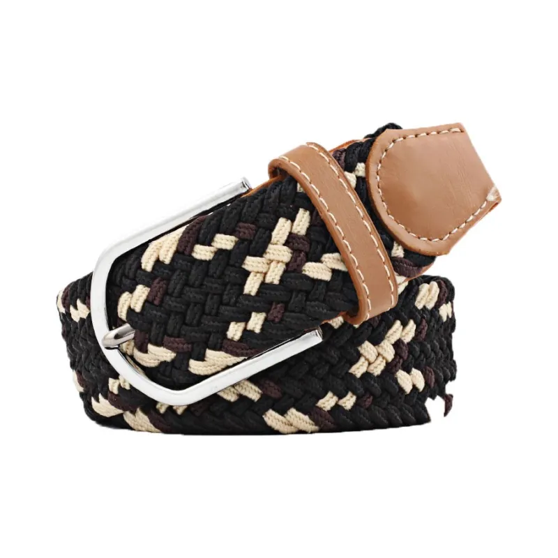 Mulinsen Canvas Elastic Casual Stretch Pin Buckle Woven Belt Unisex-5