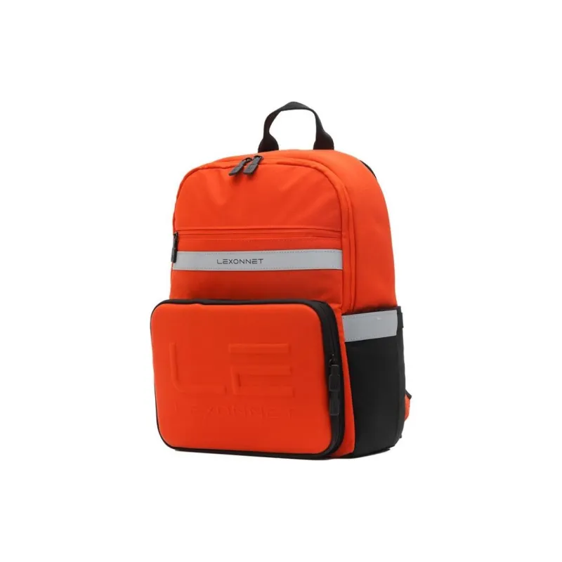 LEXON Polyester Backpack Regular Men's Blue/Orange-7