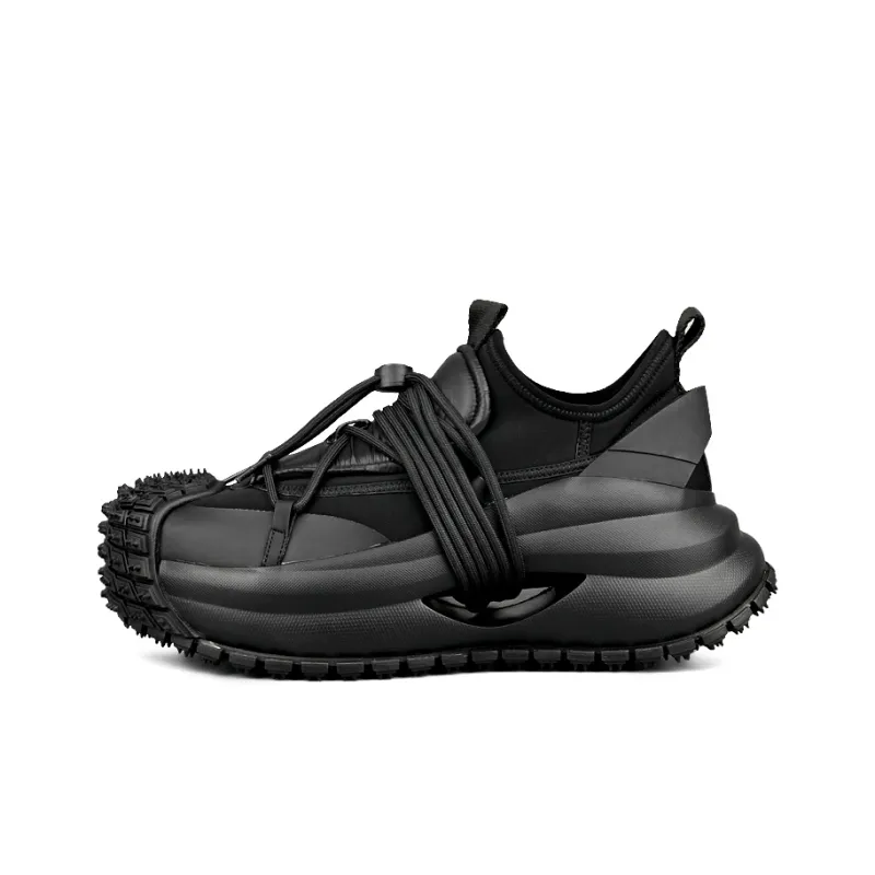 LOHAN·SIR Cushioned Wear-Resistant Height Increasing Low-Top Chunky Sneakers Men's-0