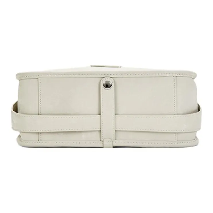 ST&SAT Cow Leather Shoulder Bag, Crossbody Bag, Handbag Medium Size Women's Elegant White-5