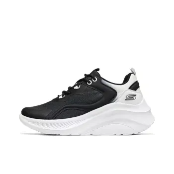 Skechers Bob's Anti-Slip Wear-Resistant Low-Top Casual Shoes Women's Black White