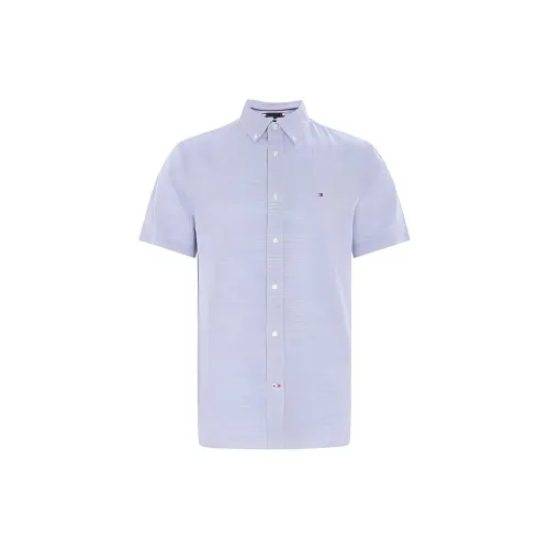 Tommy Hilfiger Shirts Men Light Gray Blue