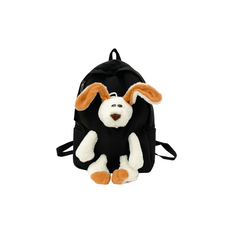 Debecca Plush Backpack Regular Unisex Red, Black, White, Pink, Green, Khaki-1
