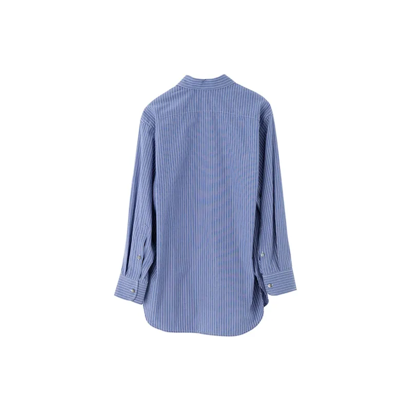 SOON FLOWER Shirt Women's Blue White-1