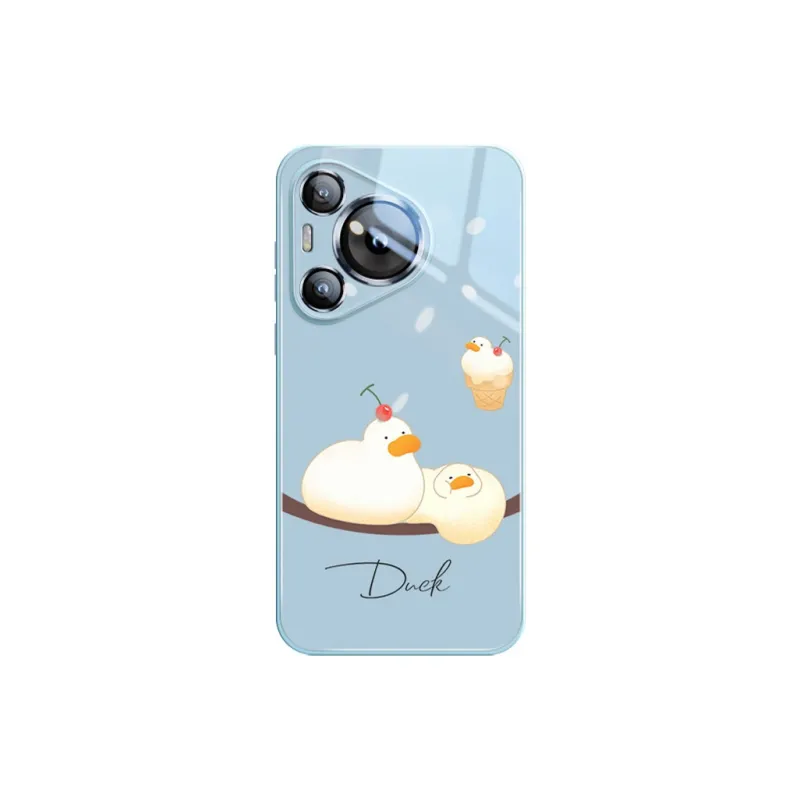 Sen Dog Glass Material Cute Creative High End Phone Cases Compatible With HUAWEI Pura70/70Pro/70Pro+/70ULTRA-9