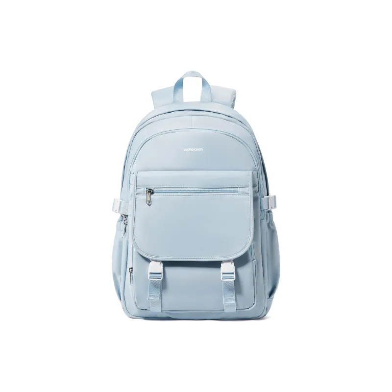 Werocker Fabric Backpack Regular Unisex Black/Ecru/Blue/Ecru & Khaki-12