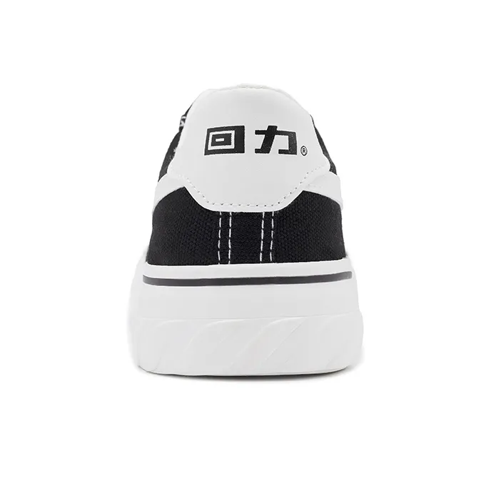 Warrior Classic Couple's Casual Shoes Wear resistant And Lightweight Low Top Canvas Shoes Unisex Black White-3