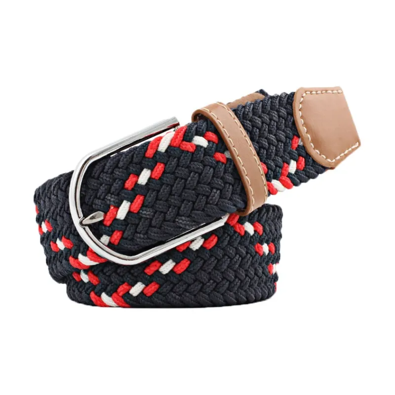 Mulinsen Canvas Elastic Casual Stretch Pin Buckle Woven Belt Unisex-12