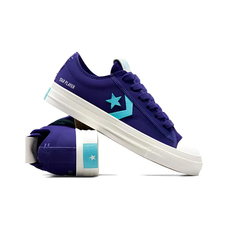 Converse Star Player 76 Slip Resistant Cushioning Abrasion Resistant Low Top Skateboard Shoes Unisex Purple-4