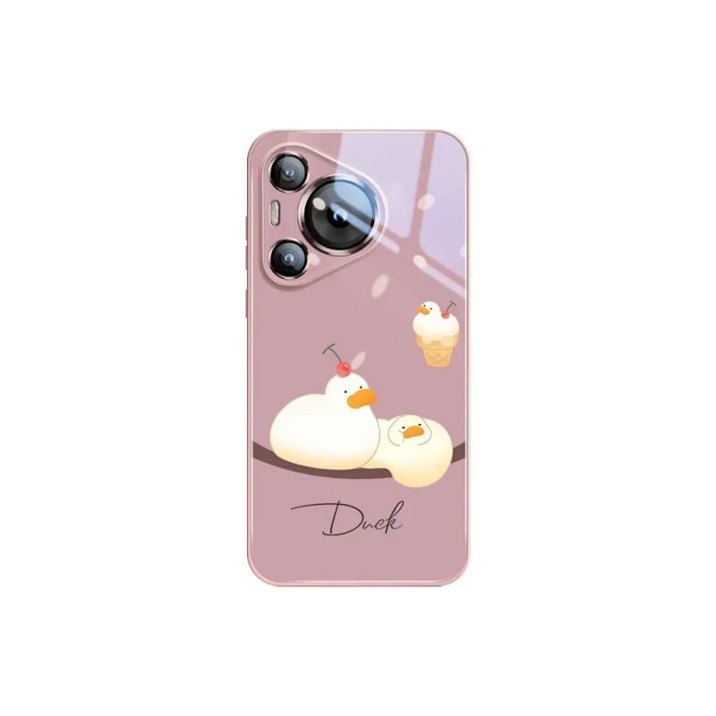 Sen Dog Glass Material Cute Creative High End Phone Cases Compatible With HUAWEI Pura70/70Pro/70Pro+/70ULTRA-6