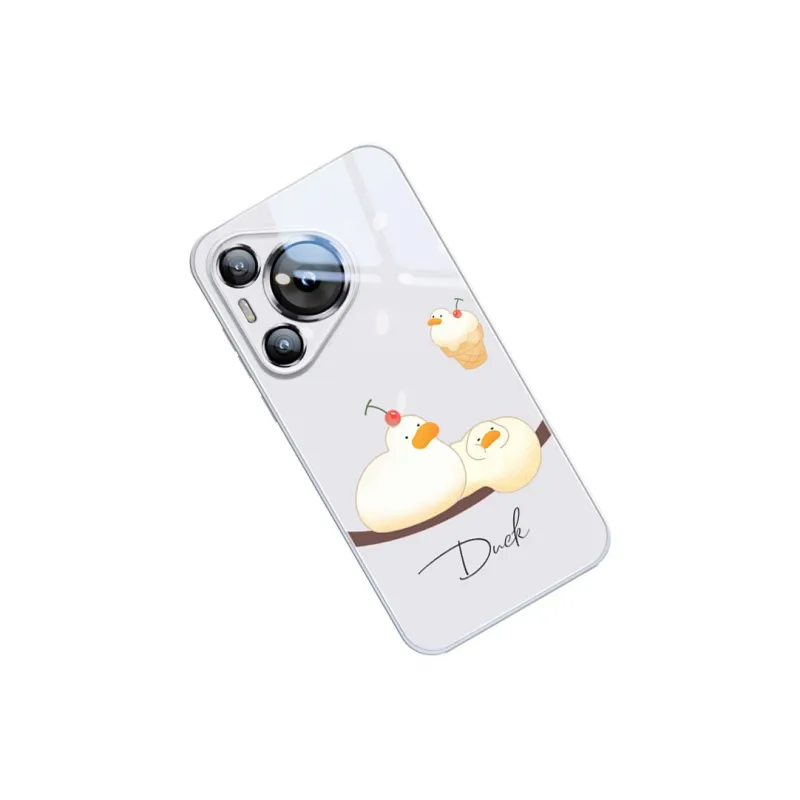 Sen Dog Glass Material Cute Creative High End Phone Cases Compatible With HUAWEI Pura70/70Pro/70Pro+/70ULTRA-4