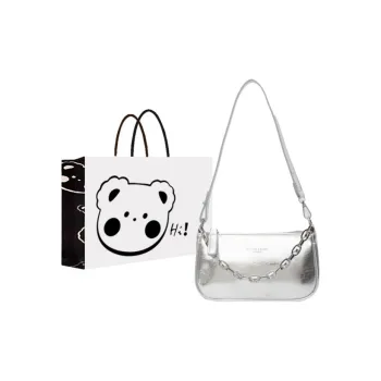 NX DOUGHNUT PU Handbag, Shoulder Bag Women's Silver, Dazzling Color, Silver, Black, Pink, Gold