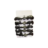 Gauze Beaded Headband[Black 5 Pack]