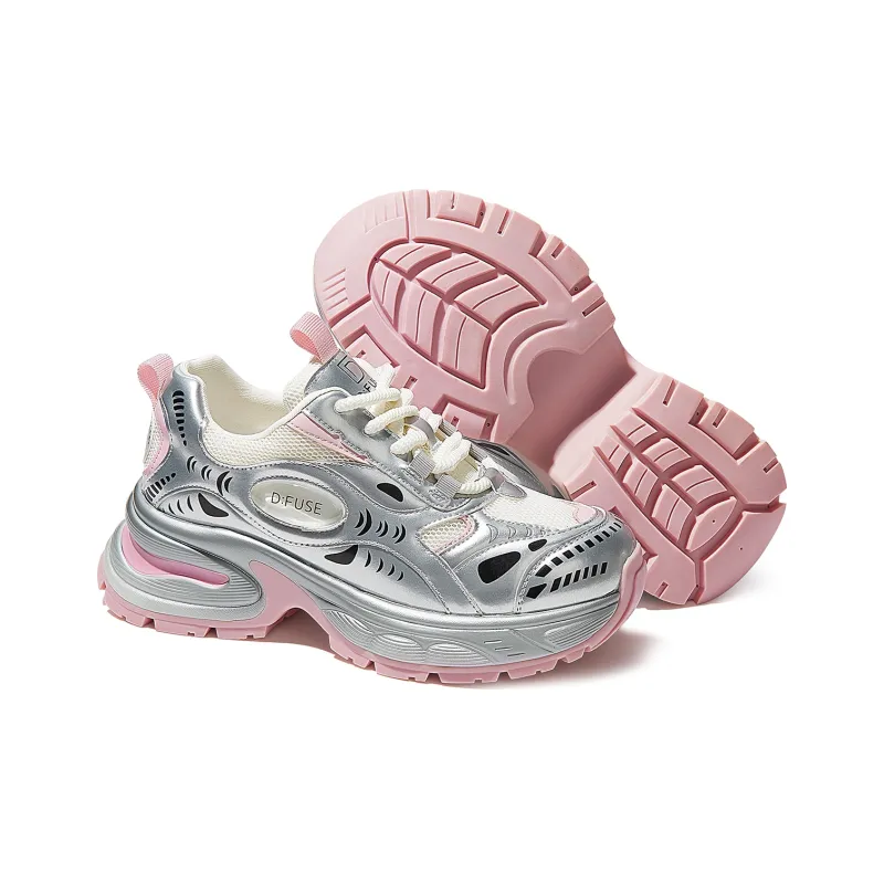D:FUSE SCANDINAVIA Cushioning Anti-Slip And Wear-Resistant Low-Top Chunky Sneakers Women's-5