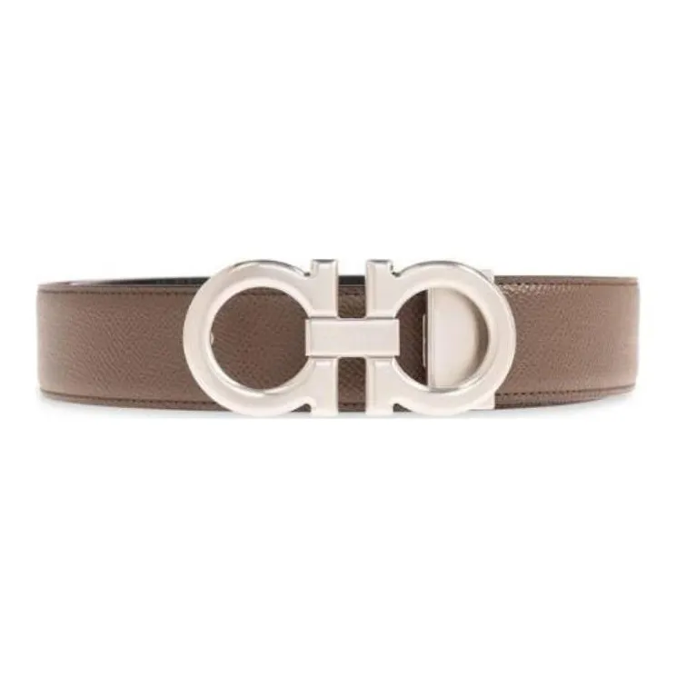 Ferragamo Logo Plaque Reversible Buckle Belt-0