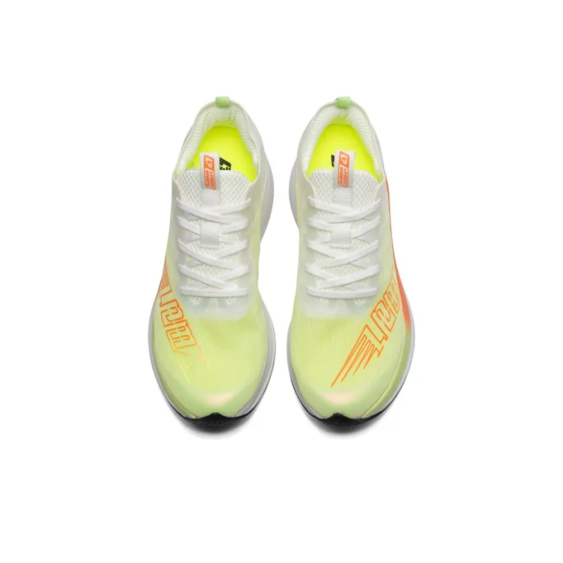 LPMX Cushioning Breathable Low-Top Sprint Running Shoes Unisex White Magnolia Orange/Olympic Edition-3