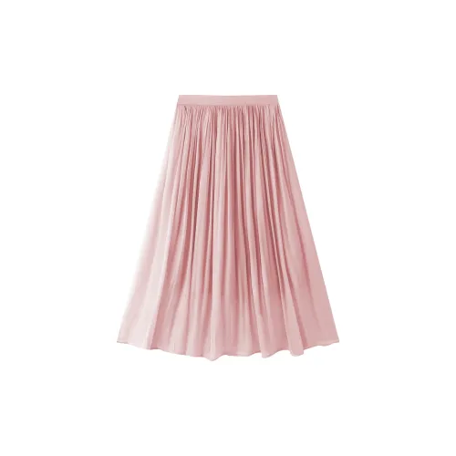 Jonah Anda Casual Long Skirts Women's Pink