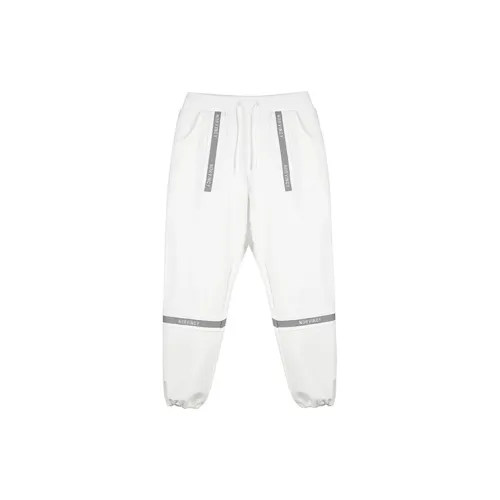 NORVINCY Knitted Sweatpants Unisex White