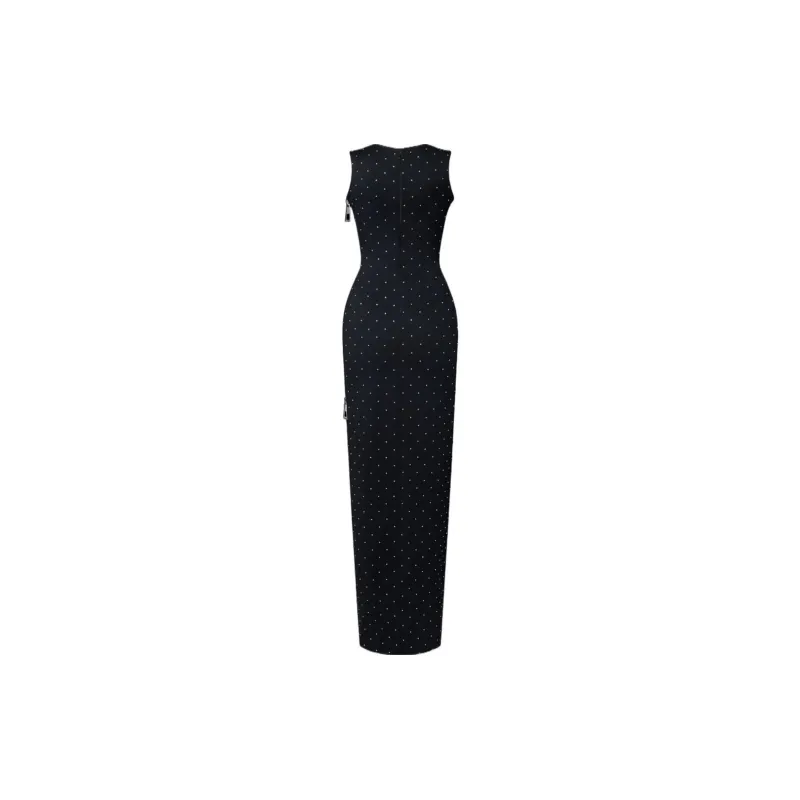 LOUIS VUITTON Tulle Insert Rhinestone Gown-1