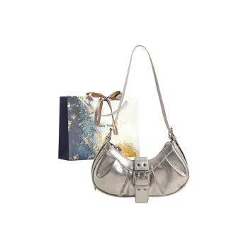 Iman's House PU Portable Crossbody Bag, Shoulder Bag Women's Silver/Red/Ecru/Black