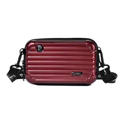 PIERRE CARDIN Polycarbonate Handheld Shoulder Bag Crossbody Bag Medium Size Women's Black Burgundy/Gold/Rose Gold