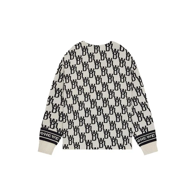 WE11DONE Enlarged Jacquard Cardigan-1