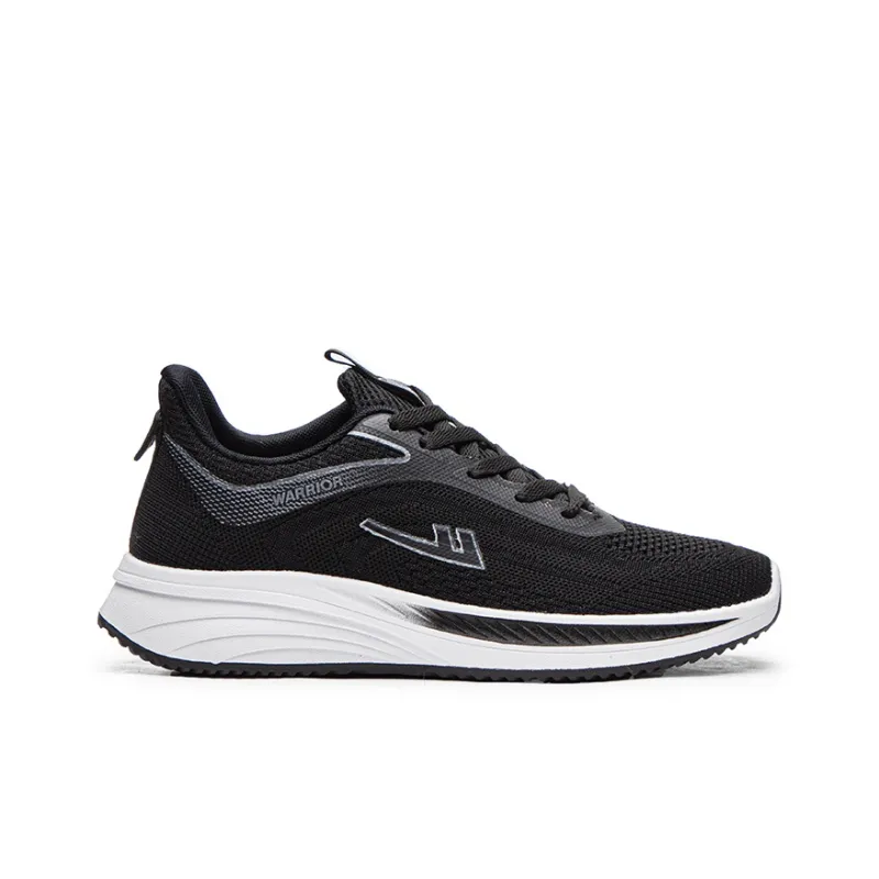 Warrior Students' Running Shoes Lightweight And Breathable Low Top Casual Shoes Men's Black Gray-1