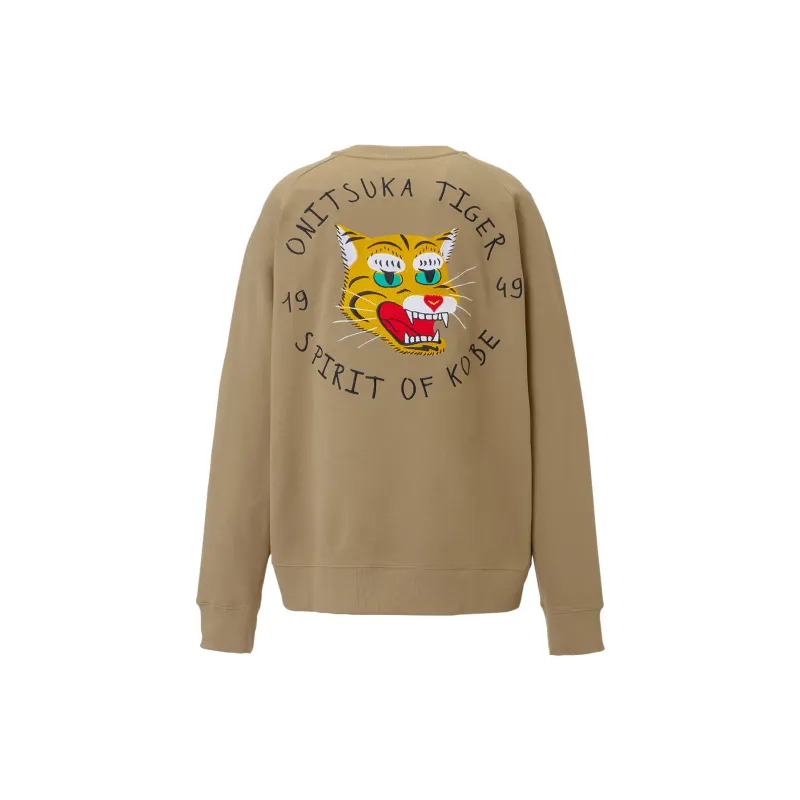 Onitsuka Tiger Sweatshirt Unisex Dark Khaki-1